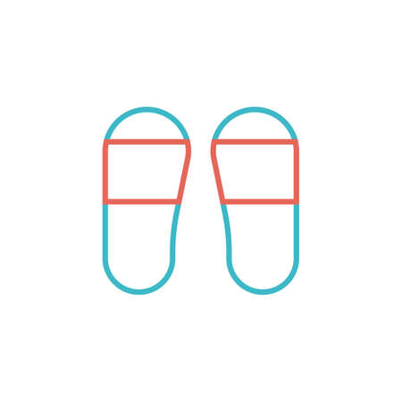 flip flop icon vector two color designのイラスト素材