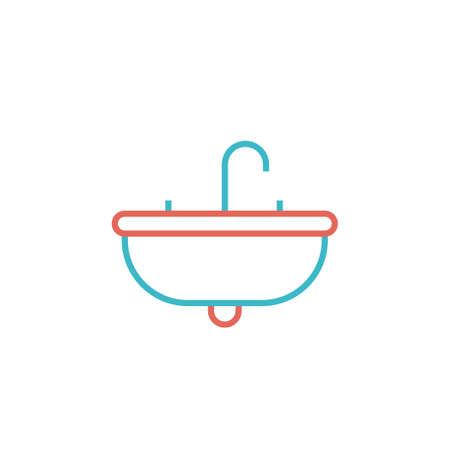 sink icon vector two color designのイラスト素材