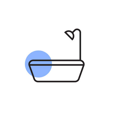 bathtub icon vector modern style designのイラスト素材