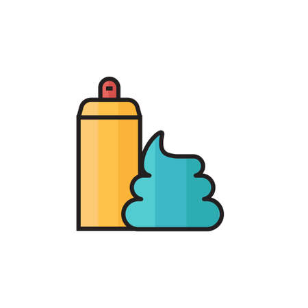 hair foam icon vector filled outline designのイラスト素材