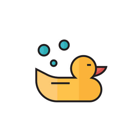 rubber duck icon vector filled outline designのイラスト素材