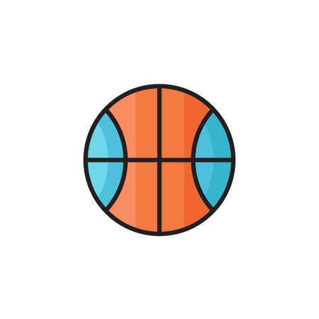 basketball icon vector illustration filled outline design. isolated on white backgroundのイラスト素材