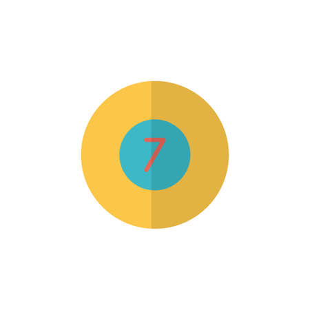 billiard ball icon vector illustration flat design. isolated on white backgroundのイラスト素材