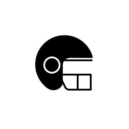 football helmet icon vector illustration glyph styleのイラスト素材