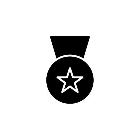 medal icon vector illustration glyph styleのイラスト素材