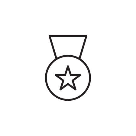medal icon vector illustration outline style designのイラスト素材