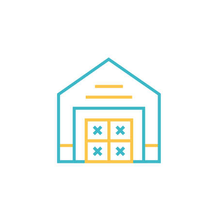 warehouse icon vector illustration line style designのイラスト素材