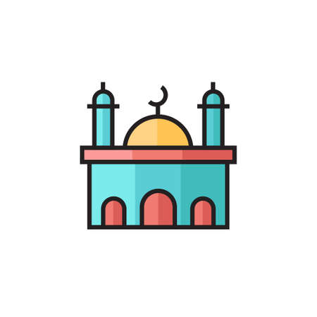 mosque icon vector illustration filled outline designのイラスト素材