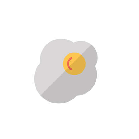 fried egg icon vector illustration flat designのイラスト素材