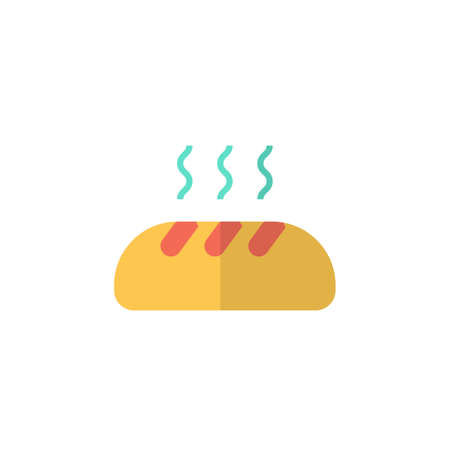 bread icon vector illustration flat designのイラスト素材