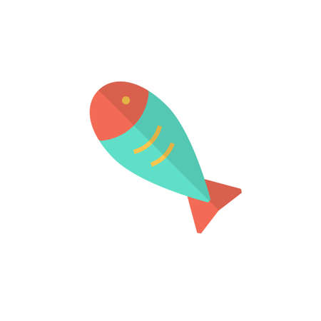 fish icon vector illustration flat designのイラスト素材