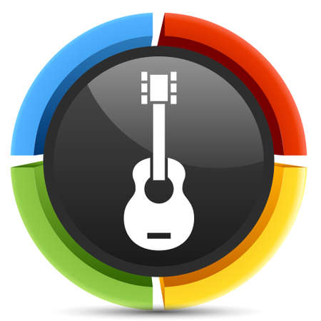 guitar instrument symbolのイラスト素材