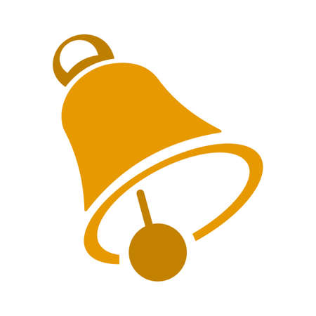 vector christmas bell illustration - holiday icon, xmas symbol - celebration iconのイラスト素材