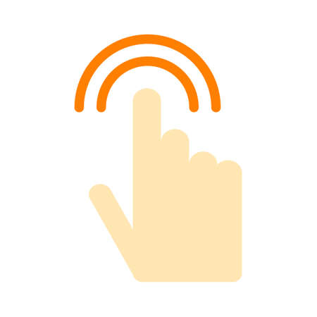 pointer finger icon - vector cursor symbol, touch symbol - mouse signのイラスト素材