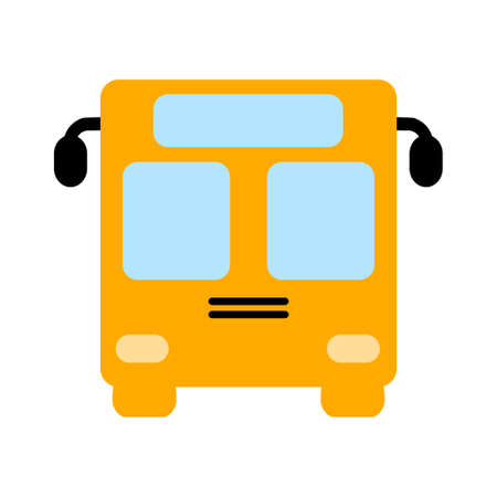 vector Bus illustration - shuttle Bus symbol, travel iconのイラスト素材