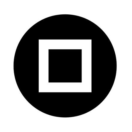 vector stop button icon - media symbol - stop music or videoのイラスト素材