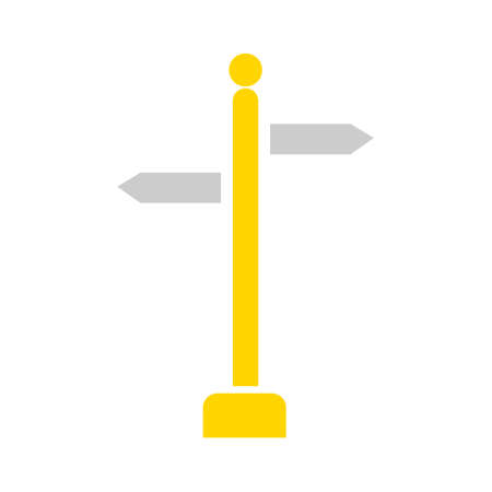 vector directions sign - street road directional symbol isolated, information iconのイラスト素材