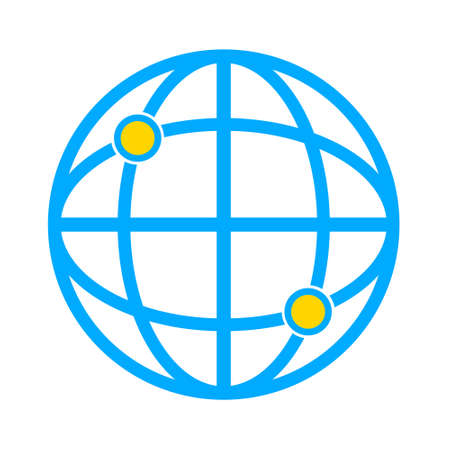vector global gps icon - navigation illustration, travel symbol isolatedのイラスト素材