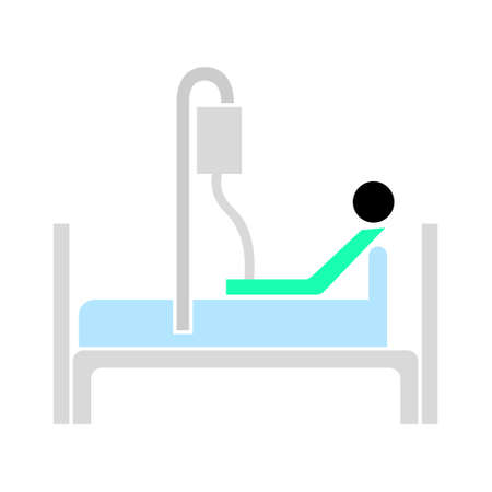 vector patient treatment - hospital icon.のイラスト素材