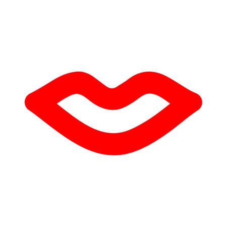 vector lips illustration - kiss icon.のイラスト素材