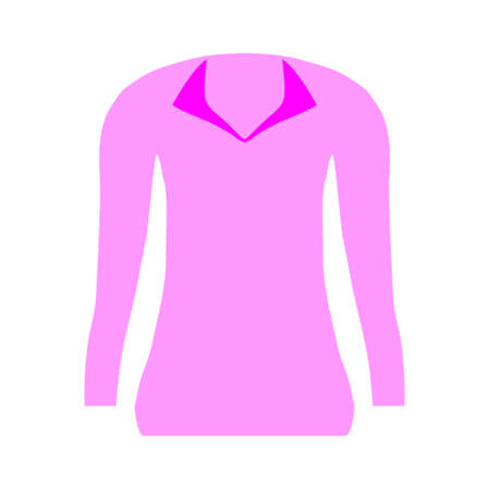 vector long sleeves shirt illustration, clothing fashion templateのイラスト素材