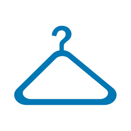 vector coat hanger illustration isolated - clothes fashion iconのイラスト素材