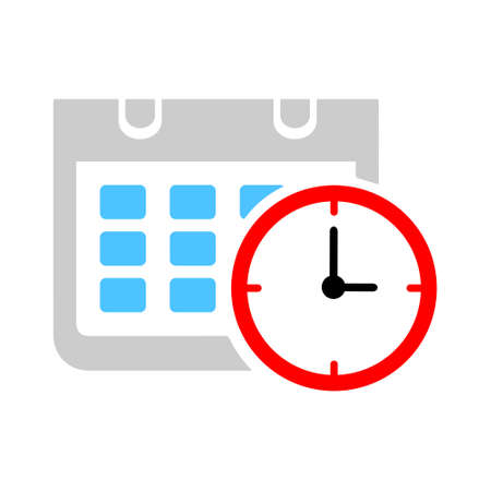 vector calendar events illustration - meeting time reminder sign symbolのイラスト素材