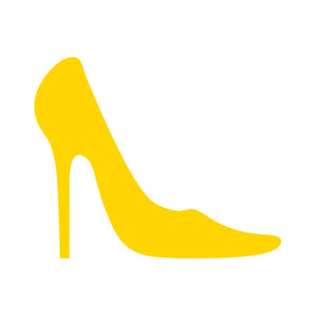 vector high heel shoes isolated, fashion design silhouette illustrationのイラスト素材