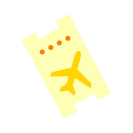 flight ticket icon - flight pass - airplane boarding sign - travel and tourism iconのイラスト素材