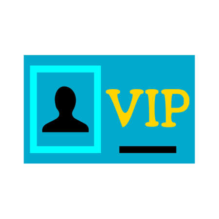 vip pass - vector card illustration, label symbolのイラスト素材