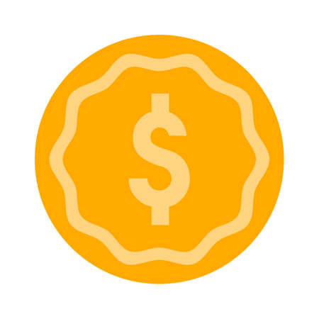 dollar sign icon. Logo element illustration. dollar sign symbol design. colored collection. Simple dollar sign concept. Can be used in web and mobileのイラスト素材