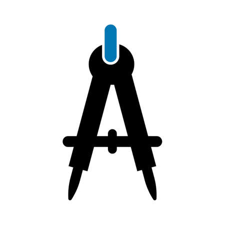 geometric compass icon. Logo element illustration.geometric compass sign symbol design. colored collection. geometric compass concept. Can be used in web and mobileのイラスト素材