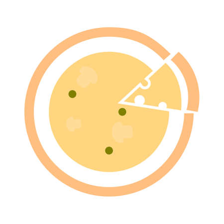 pizza icon. Logo element illustration. pizza design. colored collection.   pizza  concept. Can be used in web and mobileのイラスト素材