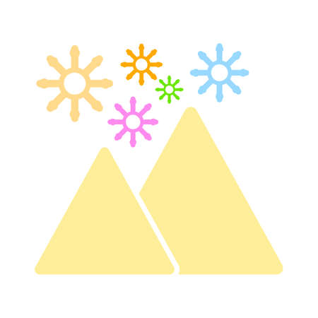 mountain ice flake icon. Logo element illustration. mountain ice flake design. colored collection. mountain ice flake concept. Can be used in web and mobileのイラスト素材