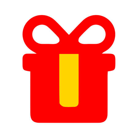 present box icon. Logo element illustration. present box symbol design. colored collection. present box concept. Can be used in web and mobileのイラスト素材