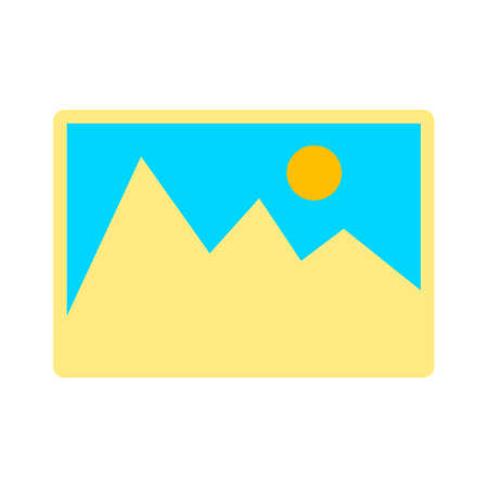 landscape photography icon. Logo element illustration. landscape photography  symbol design. colored collection. landscape photography concept. Can be used in web and mobileのイラスト素材