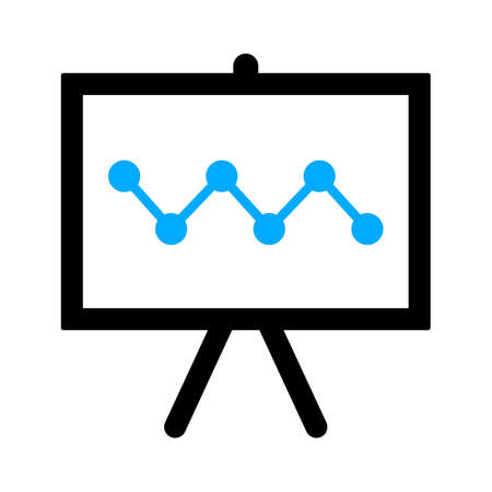 graph chart board  icon. Logo element illustration. graph chart board  symbol design. colored collection. graph chart board concept. Can be used in web and mobileのイラスト素材