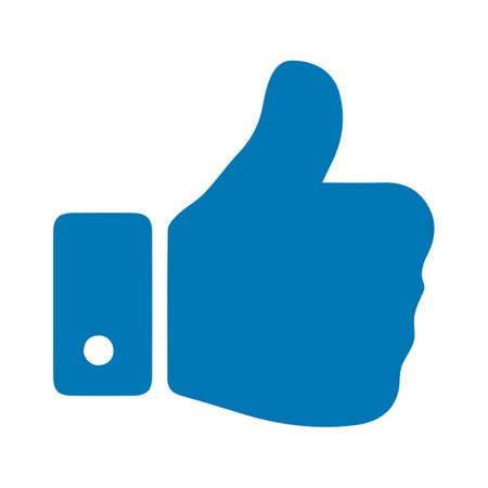 thumb up icon. Logo element illustration. thumb up symbol design. colored collection.  thumb up concept. Can be used in web and mobileのイラスト素材