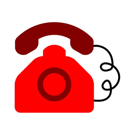 old telephone icon. Logo element illustration. old telephone symbol design. colored collection.  old telephone concept. Can be used in web and mobileのイラスト素材