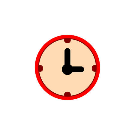 time clock icon. Logo element illustration. time clock symbol design. colored collection. time clock concept. Can be used in web and mobileのイラスト素材