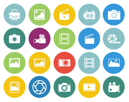 Camera iconsのイラスト素材