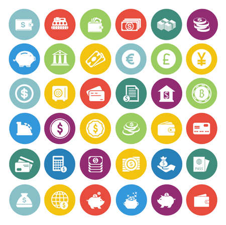 Money icons setのイラスト素材