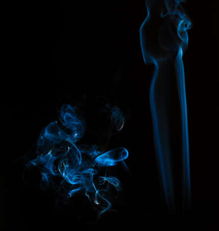 Close up of smoke on black background. Smoke stock image. Smoke cloud. Fog clouds, smoky mist and realistic cloudy effect. Condensation smoke effects, ashes mist texture or toxic gas.の写真素材
