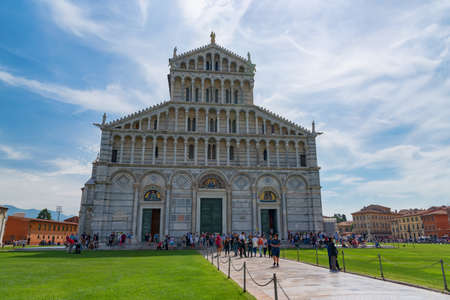 PISA, ITALY - MAY 24, 2017: Magnificent daily view at the Pisa Cathedral Cattedrale Metropolitana Primaziale di Santa Maria Assunta Duomo di Pisa in italian , Pisa, Tuscany, Italyのeditorial素材