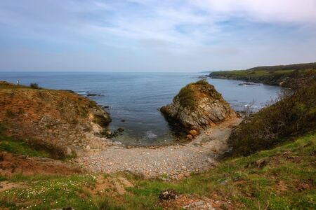Magnificent daily seascape near the village of Sinemorets, Bulgaria. Spring landscape over the sea.の写真素材
