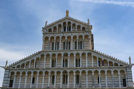 Details of the exterior of the Pisa Cathedral (Cattedrale Metropolitana Primaziale di Santa Maria Assunta Duomo di Pisa in italian), Pisa, Tuscany, Italyの写真素材