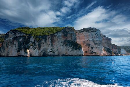 Image of paradise sandy beaches in popular summer destination - island of Antipaxos with turquoise clear sea, Ionian, Greeceの写真素材