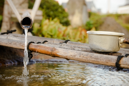 Shishi Odoshi Bamboo Fountainの写真素材