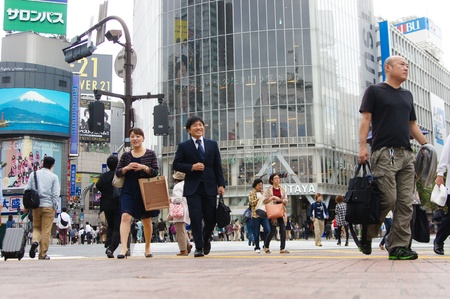 People in Shibuya Tokyoのeditorial素材