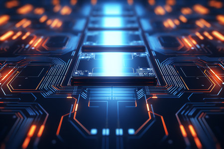 abstract futuristic technology backgroundの素材
